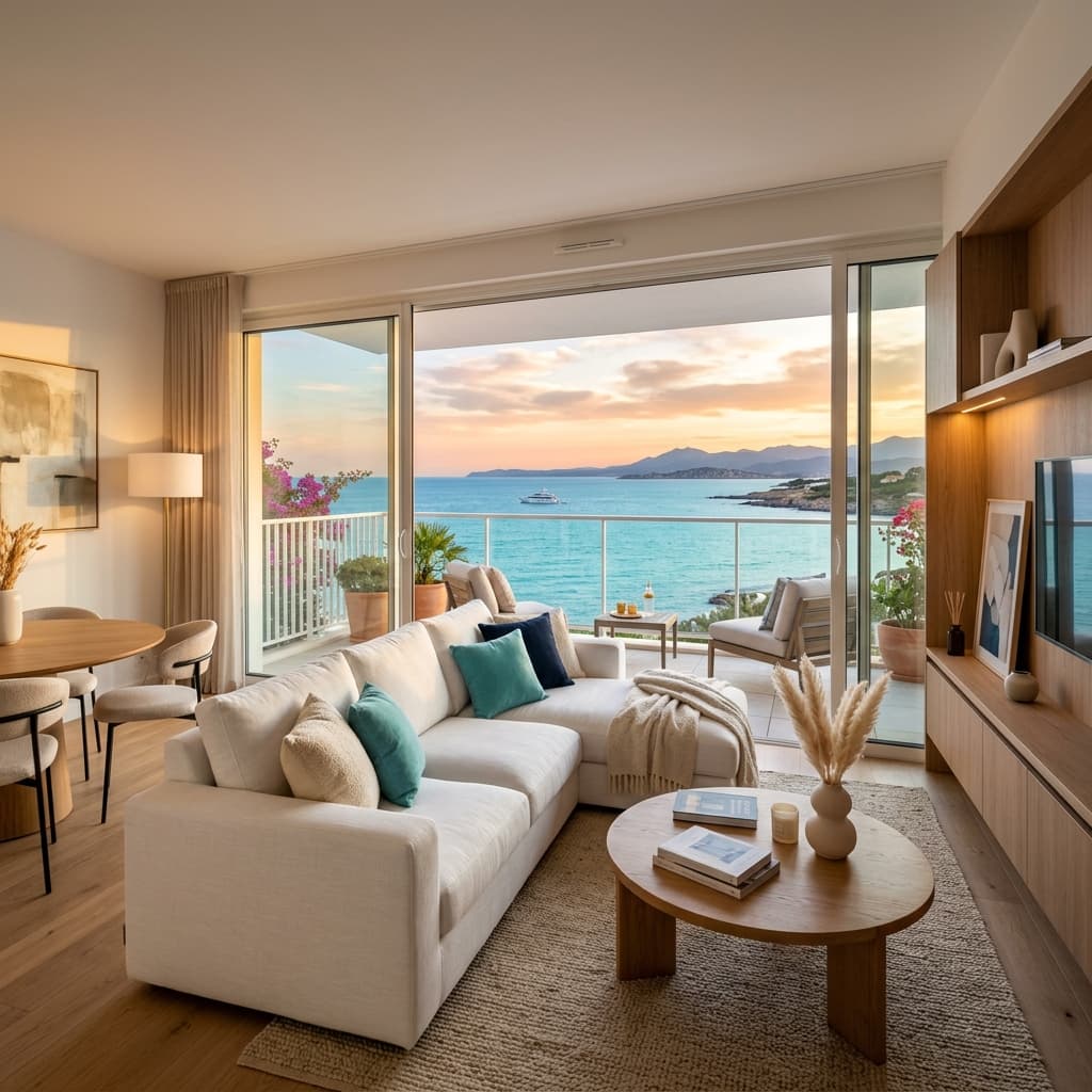 Intérieur luxueux d'un appartement au Barcarès